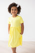 yellow-s-s-pocket-twirl-dress Mila &  Rose - Sophia's Style-Yellow S/S Pocket Twirl Dress-6-12M--1
